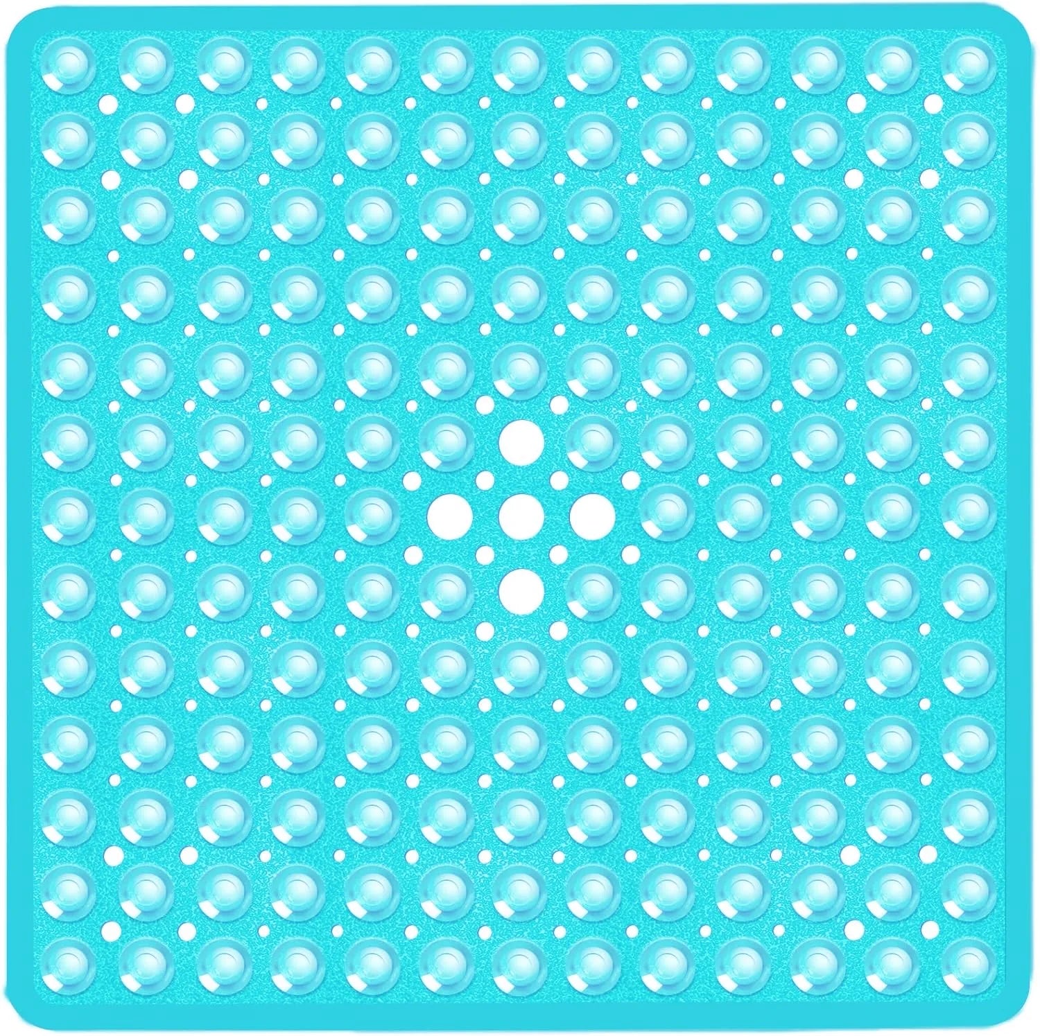 1pc 21x21inch Square Non-Slip Shower Mat – Anti-Slip Shower Mats– Secure Grip for Shower Stall Floors - Bathroom Mat Clear