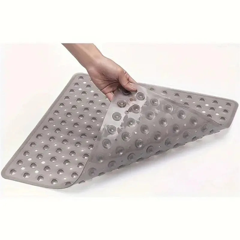 1pc 21x21inch Square Non-Slip Shower Mat – Anti-Slip Shower Mats– Secure Grip for Shower Stall Floors - Bathroom Mat Clear