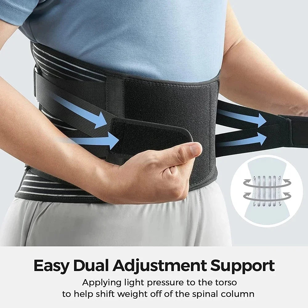 Back Lumbar Support Belt Waist Protector Orthopedic Corset Sport Support Tape Spine Decompression Waist Trainer Fitness Safety