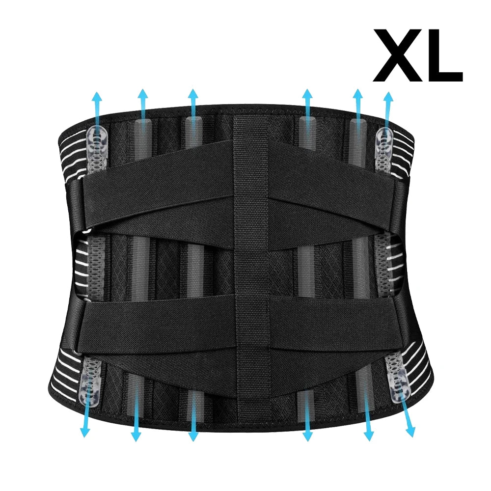 Back Lumbar Support Belt Waist Protector Orthopedic Corset Sport Support Tape Spine Decompression Waist Trainer Fitness Safety
