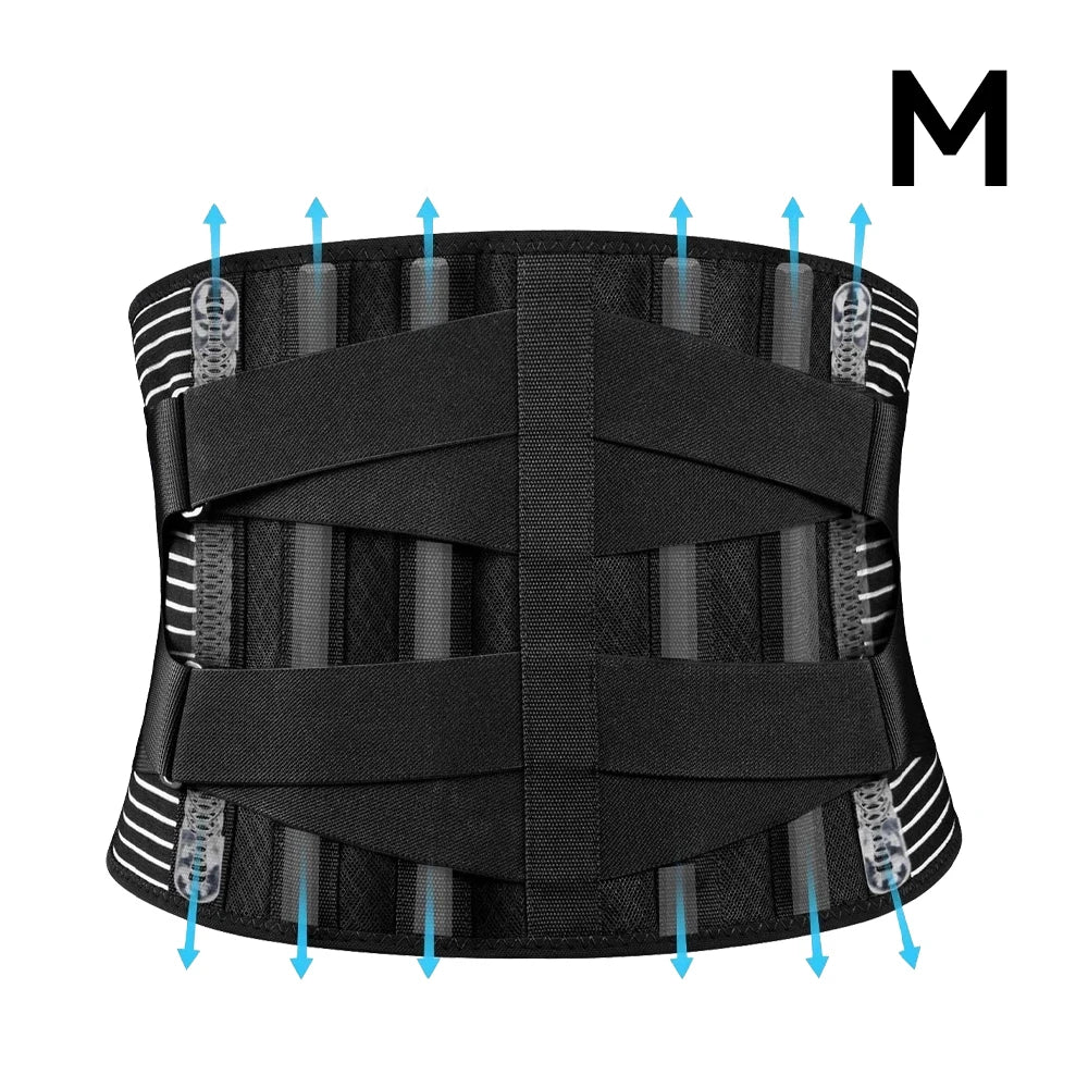 Back Lumbar Support Belt Waist Protector Orthopedic Corset Sport Support Tape Spine Decompression Waist Trainer Fitness Safety