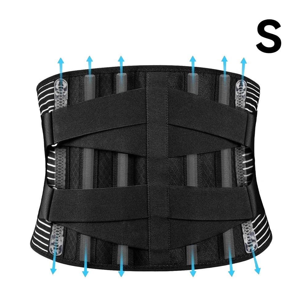 Back Lumbar Support Belt Waist Protector Orthopedic Corset Sport Support Tape Spine Decompression Waist Trainer Fitness Safety