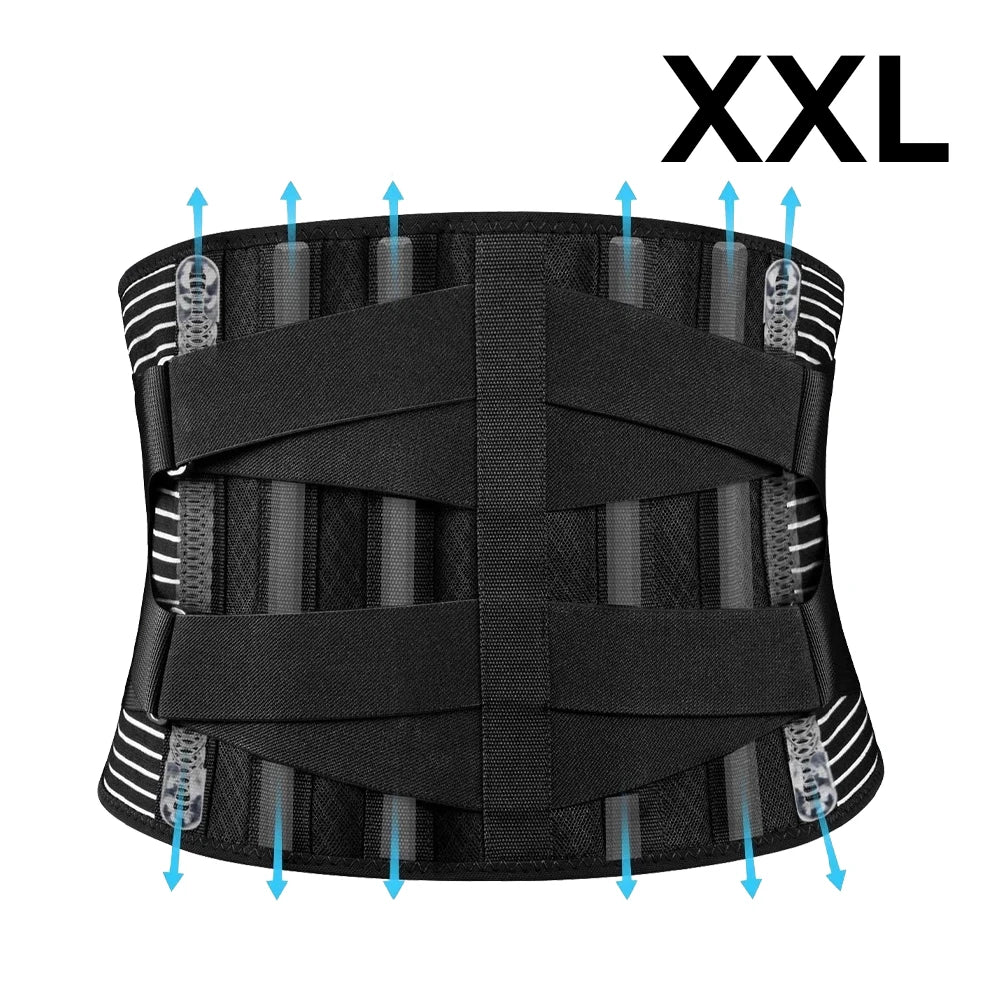Back Lumbar Support Belt Waist Protector Orthopedic Corset Sport Support Tape Spine Decompression Waist Trainer Fitness Safety