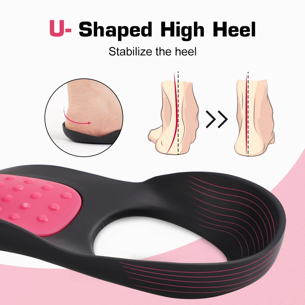 High Arch Support Insoles Non-Slip Plantar Support Pad Shock-Absorbing Foot Pads for Flat Feet And Fallen Arches