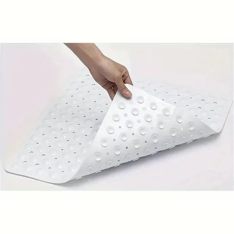 1pc 21x21inch Square Non-Slip Shower Mat – Anti-Slip Shower Mats– Secure Grip for Shower Stall Floors - Bathroom Mat Clear