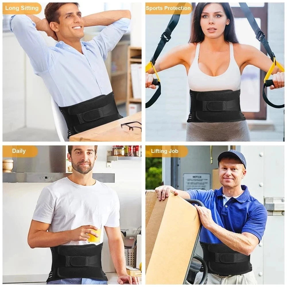 Back Lumbar Support Belt Waist Protector Orthopedic Corset Sport Support Tape Spine Decompression Waist Trainer Fitness Safety