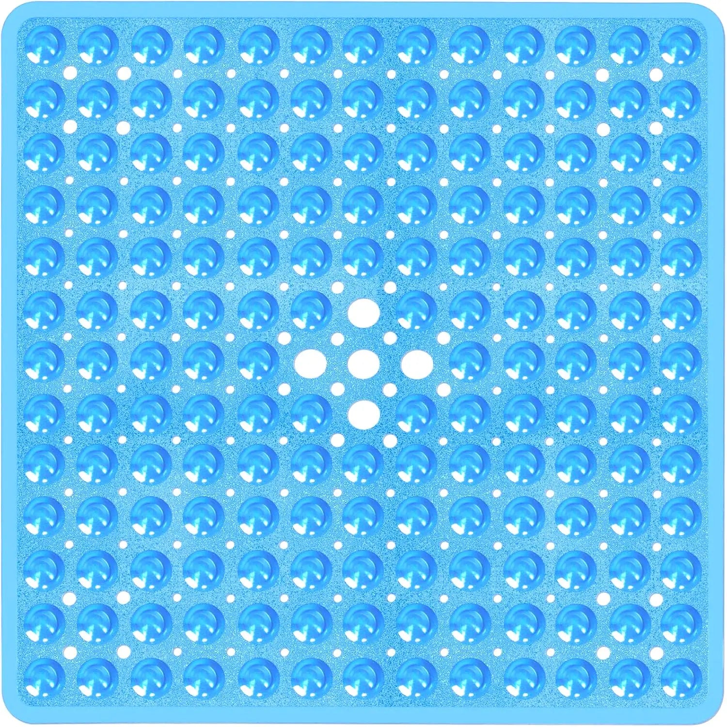 1pc 21x21inch Square Non-Slip Shower Mat – Anti-Slip Shower Mats– Secure Grip for Shower Stall Floors - Bathroom Mat Clear
