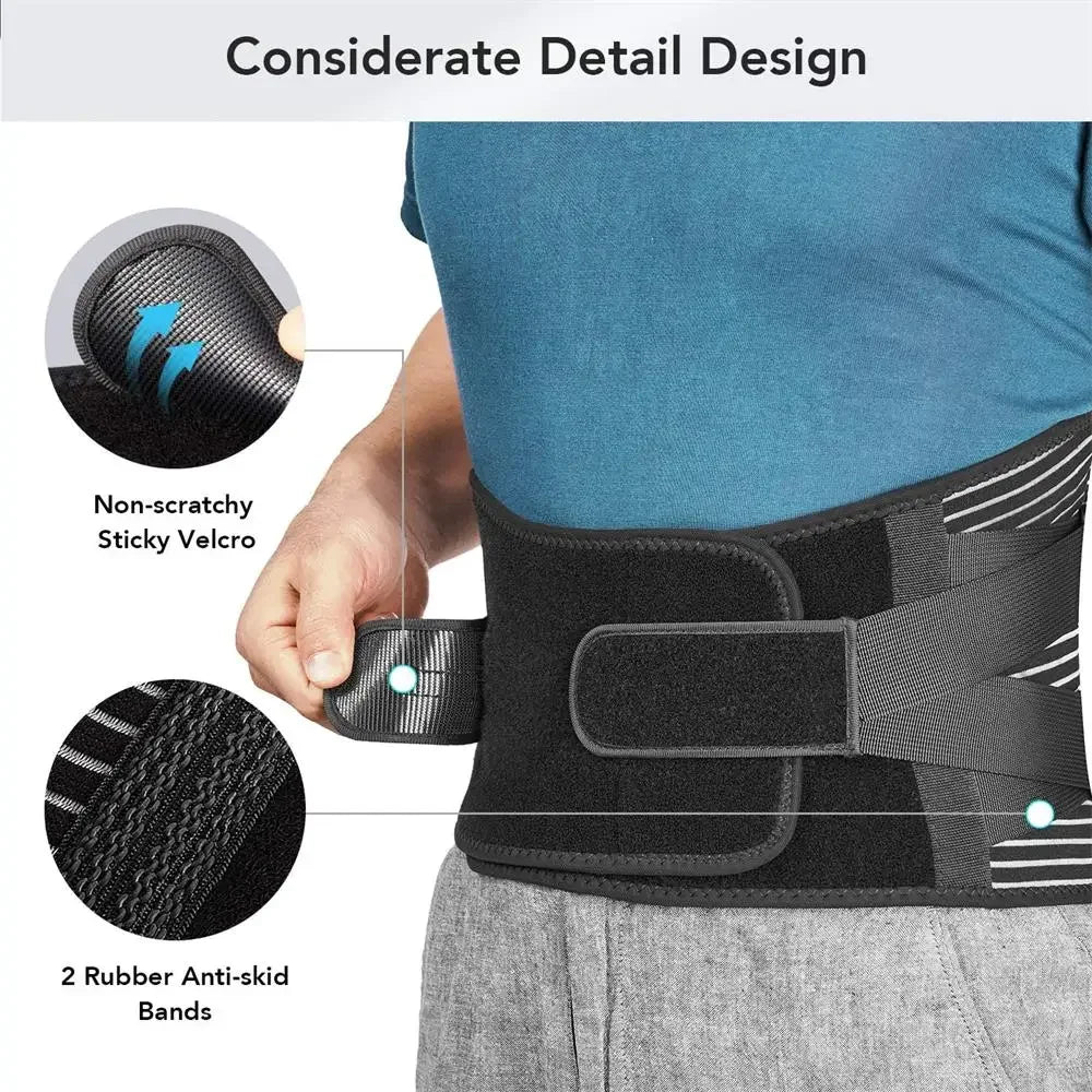 Back Lumbar Support Belt Waist Protector Orthopedic Corset Sport Support Tape Spine Decompression Waist Trainer Fitness Safety