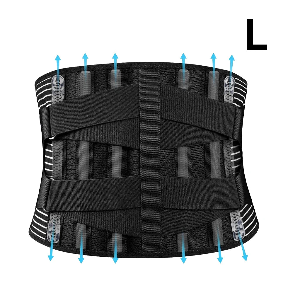 Back Lumbar Support Belt Waist Protector Orthopedic Corset Sport Support Tape Spine Decompression Waist Trainer Fitness Safety